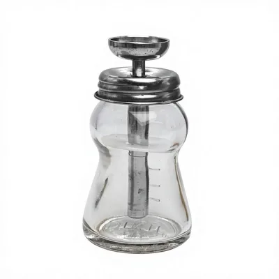 60 mL Glass Alcohol Pump Bottle with Anti-Splash Nozzle & Press Silily DKT-60E Model for Beauty & Nail Care