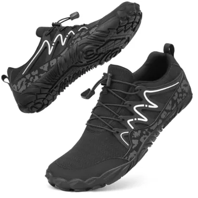 Barefoot Unisex Water Shoes Hiking Swim Beach River Pool Breathable Polyester Upper Rubber Outsole Wide Toe Box Comfort Rock
