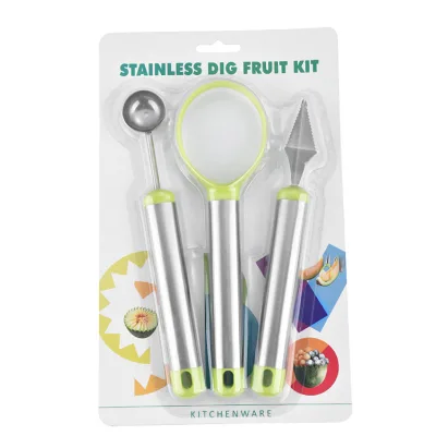 Stainless Steel Fruit Carving Tool Set Fruit Platter Decorating Tool Kit Dig Ball Scoop Carving Knife Kitchen Accessories