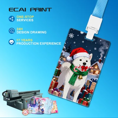 Custom Acrylic ID Badge Name Tag Clear Cartoon Pattern Sublimation Printing for Office Staff School Events