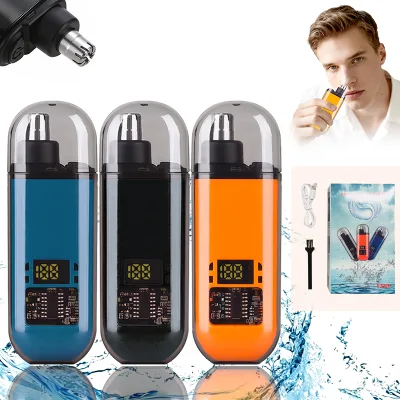 Portable Cordless Washable Safety Sharp Blade Men Facial Grooming Multi-functional Ear Nose Eyebrow Shaving Tool Nose Trimmer