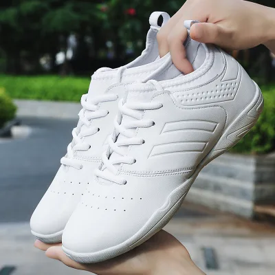 Kids' Sport Shoes Custom Women's Dance Shoes Enduring Sports Sneakers Fitness White Black Cheer Gymnastic Shoes From Leather