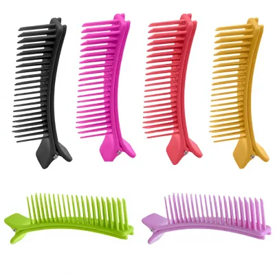 Multi-Functional Plastic Assistant Tool Hair Salons Hairdressing Sectioning Styling Bang Comb Clips From Guangzhou