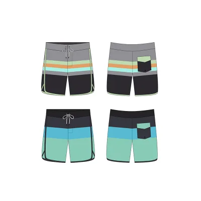 Customized Hot Sale Repreved Custom Made Men's Shorts 4 Way Stretch Board Shorts Surf Shorts for Wholesale