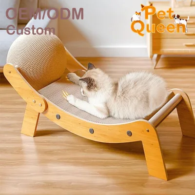 Wholesale Modern Luxury Cat Scratching Board Eco-Friendly Wear Resistant Pet Scratcher Custom Sizes Carton Packaging