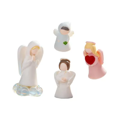 Beautiful Thanksgiving Day Baby with wings Resin Angel Figurines Wholesale Fairies Garden Collectibles Decor Gift Toy for Sale