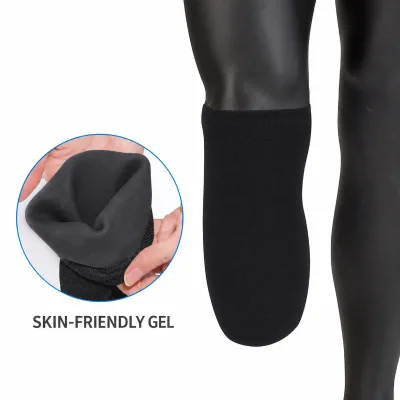 Rosthetic Gel Stump Shrinker Prosthetic Limb Socks for Men Women Black Washable Breathable