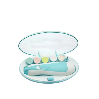 CE Approved Baby Nail Trimmer Low Noise Kids Nail Care Set 6 in 1 Electric Manicure Kit