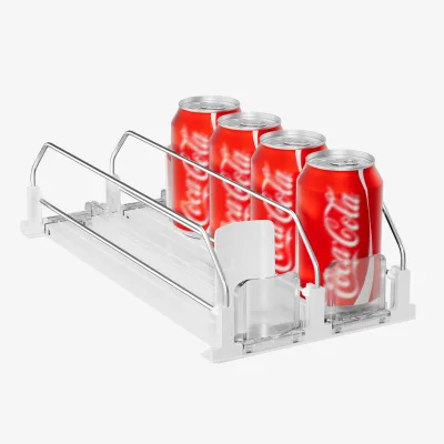 Custom Double-Sided Metallic Light Duty Retail Store Shelf Roller System Supermarket Gravity Feed Drink Display Stand YJ Brand
