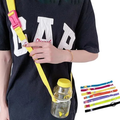 Adjustable Detachable Water Bottle Strap with Holder Outdoor Portable Polyester Sling Shoulder Belt Water Bottle Carrier