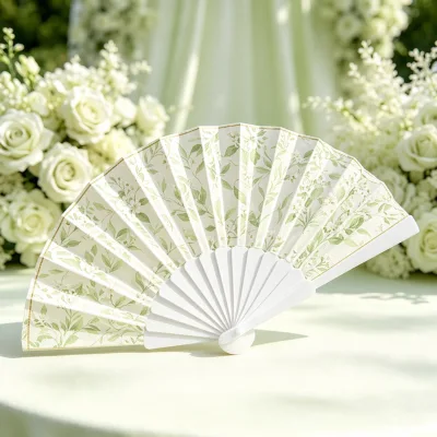 BSBH Wholesale High Quality Handheld Foldind Wedding Fans with Unique Design for Bride Wedding Party Decoration