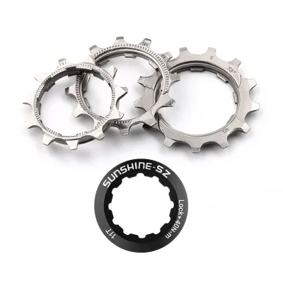 Single Sunshine Bike Cassette Gear MTB Bike 8/9/10/11/12 Speed 11/12/13T Flywheel Parts Compatible with Shimano Cassette
