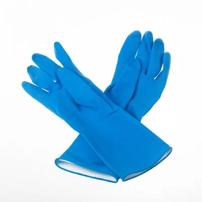 Latex Household Gloves Dishwashing Gloves Flock Lined Rubber Startul Spring Custom Logo Custom Package Thin Cleaning Size 10