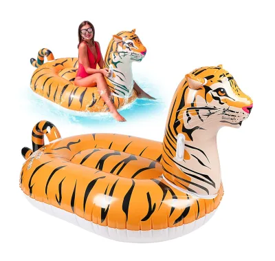 Customize Inflatable Pool Float Tiger Style Party Toys Summer Pool Decorative Durable Inflatable Pool Float for Adults Kids