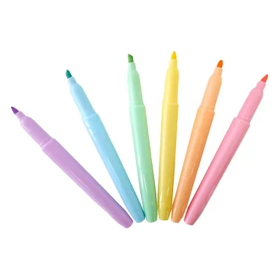 Elite High-Quality Colored Highlighters with Dual Tip Low Odor for Meeting and Study Use