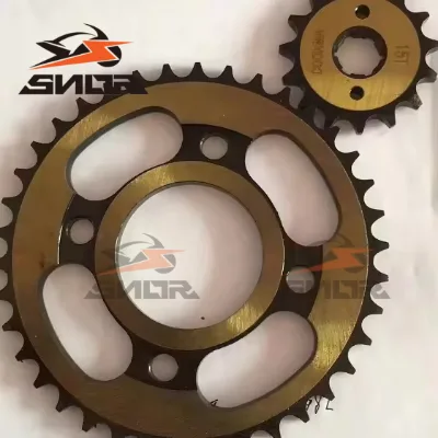 CNSNR Wholesale Factory High Quality Motorcycle Chain and Sprocket Golden Chain