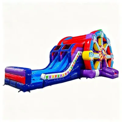 Carnival Inflatable Ferris Wheel Bounce House Combo, High-Quality Inflatable Trampoline Slide and Inflatable Castle for Sale