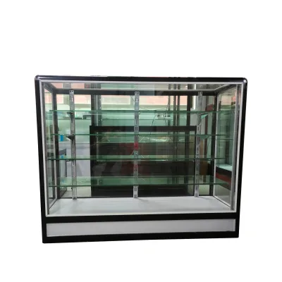 Factory Direct Made Glass & Metal Waterproof Portable Shop Display Cabinet with LED Light for Commercial Use