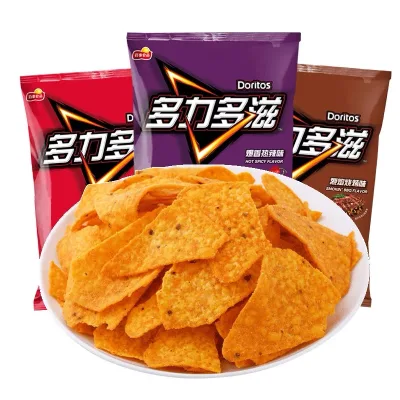 68g Salty Fried for Corn Chips Various Flavors Vegetable & Potato Chips Snacks Bag Wholesale