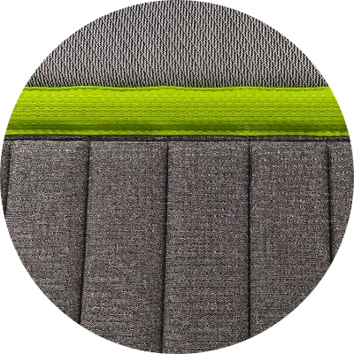 Gray & Fluorescent Vertical Stripe High-Height Mattress Border Fabric