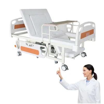 Hospital Bed with Detachable Mattress Cover for Easy Cleaning