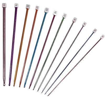 Color bead lengthened aluminum hook crochet hook kits 27cm crochet hook set