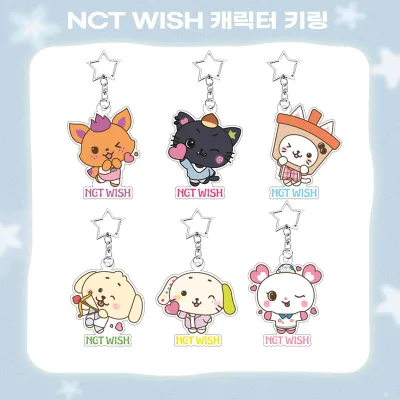 New in Stock Cute Cartoon Design Transparent Acrylic Bead Keychain