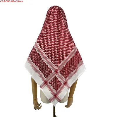 Cotton square Shape 140*140 cm  Jacquard Weave Palestine Pattern Multifunction Arab Shemagh