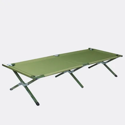 Customized Reclining Foldable Metal Camping Bed with Lounge Chair Function for Outdoor & Park Use
