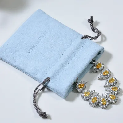 HWASAN High-end Microfiber Jewelry Storage Bag Factory Custom Logo Personalized Jewelry Packaging Pouch Wholesale Small Bag