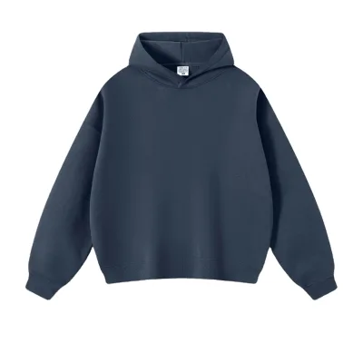 Heavyweight Oversized Custom Winter Fleece Hoodie Loose Solid Color Wide Leg Men's Casual Hoodie