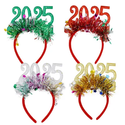 New Year 2025 Party Foil Glitter Headband Thanks Giving Graduation Diwali  Headband