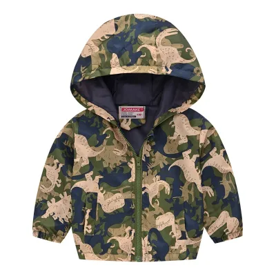 Camouflage Design Cool Lightweight Rainwear Warm Children Kids Clothes Baby Jackets Outwears in Summer