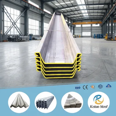 U-Shape Steel Sheet Pile 575x250x13mm Hot Rolled Alloy Piling for Marine Wharf Retaining Wall Bulk Supplier