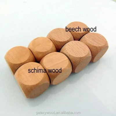 Various Size Custom Wooden Dice with Printed Letters and Numbers
