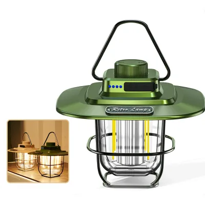 Multi-function Outdoor Camping Tent Liamp USB Rechargeable Retro Horse Lantern Portable Hiking Emergency Led Light