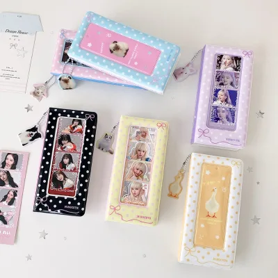 Korean-style Cartoon Doggy Four-panel Photo Album High-appearance Polka-dot Big-head Sticker Collection Book Student