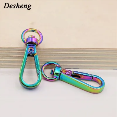 Shinning Fashion Handbag Hardware Iridescent Rainbow Color Metal Snap Hook for Strap