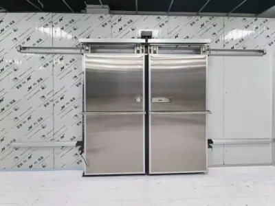 Electric Sliding Double-Leaf Cold Storage Doors Offer Excellent Thermal Insulation and Cold Retention Cold Storage Facilities.