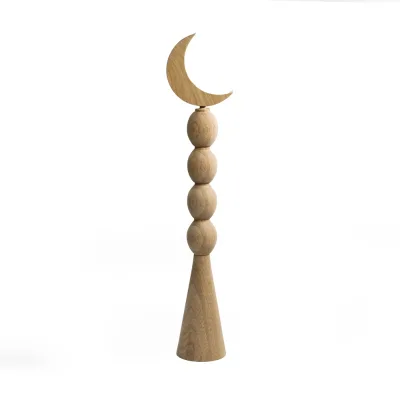 Moon Stick Decoration Festive Activities Party Family Wooden Eid Mubarak Decoration Wood Minaret Sadiq Afrikeh Ramadan Decor