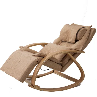For Whole Body Massage Leather Recliner Rocking Chair with Wireless Remote Control for Bedroom and Balcony Relaxation