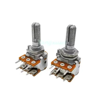 ALPS RK163 B10K B50K B100K Audio Amplifier Amp Volume Dual-unit HIFI Potentiometer 10KBx2 50KBx2 100KBx2 6Pins 20MM Shaft
