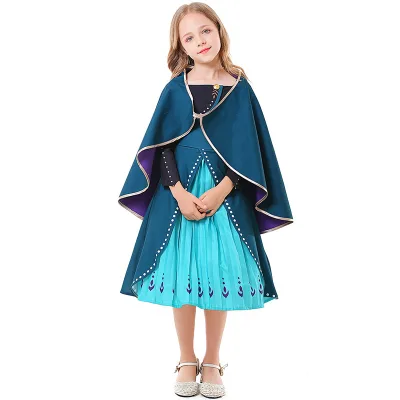 Cosplay European Queen Ceremony Costume Children's Princess Shawl Dress Halloween Performance Costume For Girls