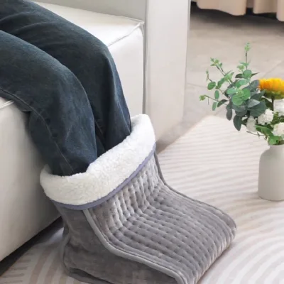 Wholesale CE Certificated Fast Heating Soft Plush Office Electric Foot Warmer Pad for Winter