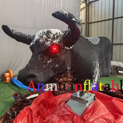High-Quality, Luxury Mechanical Bull Designed for Commercial-Grade "Rodeo-Style" Bull Riding,Includes an Inflatable Mattress.