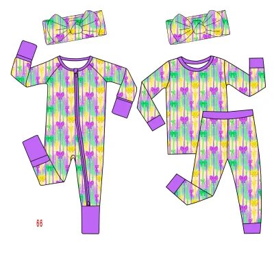 Factory Customized Baby Pajamas Breathable Milk Silk Long Sleeved Set with Children's Cartoon Patterns