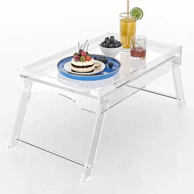 Acrylic Transparent Tray With Table Legs
