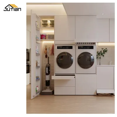 High End Moder Design Waterproof Custom Laundry Room Sink Cabinet for Washing Machine
