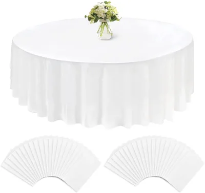 Wholesale Manufacture PEVA Solid Table Covers Wedding Decoration Round Disposable Table Cloth for Party