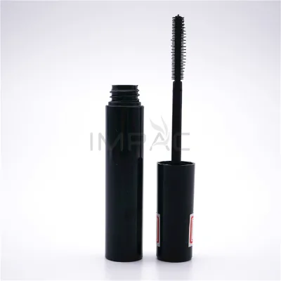 Cosmetic Black Plastic Lash Mascara Empty Bottle with Straight Brush 9ml